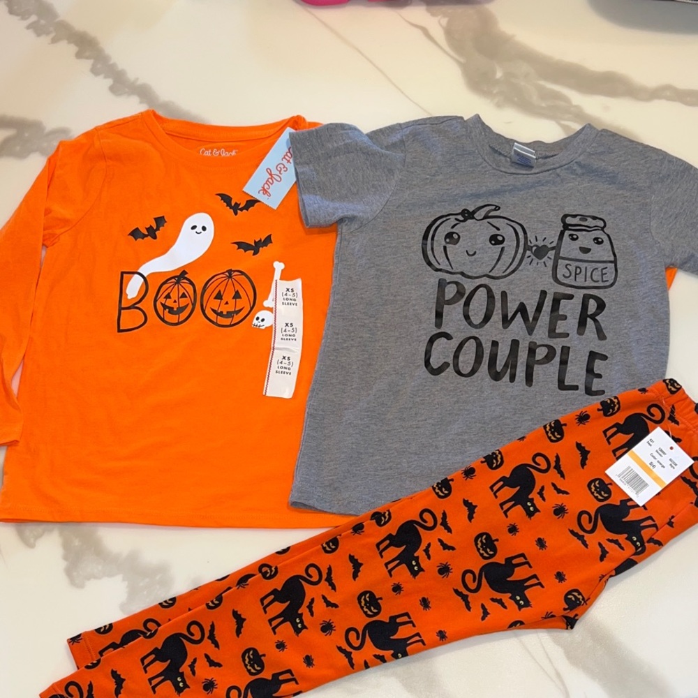 Halloween/Fall Set - Orange and Gray